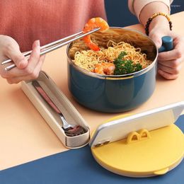 Bowls Bowl Large Capacity 1000ml Student Office Worker Portable Lunch Box Japanese Style Ramen Noodles Dorm Accessories