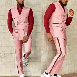 Men's Suits & Blazers Costume Homme Western Suit Tailor-Made 2 Pieces Coat Vest Wedding Tuxedo Double Breasted Formal TailoredMen's