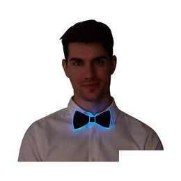 Party Decoration Led Luminous Bow Tie Costume Props Supplies Christmas Evening Wedding Year Gifts For Men Boys Kids Drop Delivery Ho Dhx3J