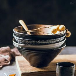 Bowls Japanese Ceramic Bowl Home Large Ramen Rice Noodle Soup Creative Tableware Restaurant Bamboo Hat Salad