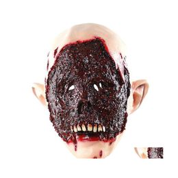 Party Decoration Zombie Mask Halloween Horror Latex Biochemical Monster Bloody Melting Face Adt Scary Drop Delivery Home Garden Fest Dhplw
