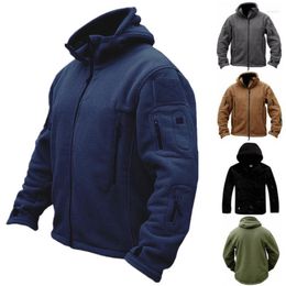 Men's Jackets Quality Upgrade Handsome Tactical Jacket Combat Military Fleece Outdoor Sport Hiking Uniform Soft Hooded