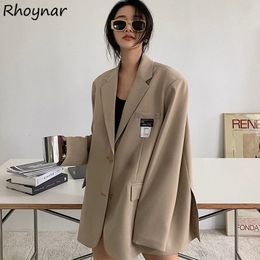 Womens Suits Blazers Blazers Women Spring Autumn Korean Style Elegant Soft Leisure Single Breasted Allmatch Solid Female Trendy Simple Office 230113