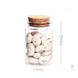 Storage Bottles Jars 100Pcs 80Ml Glass With Cork Crafts 80Cc Empty Containers Drop Delivery Home Garden Housekee Organization Dhtdk