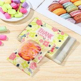 Gift Wrap 100pcs 1013cm Party Biscuit Thank You Golden Packaging Bags Cookie Bag Thanksgiving Day