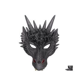 Party Decoration Creative Halloween Mask Cosplay Dragon Playing Props Animal Adt Costume Head Drop Delivery Home Garden Festive Supp Dhda8