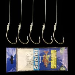 Fishing Hooks 5 Packs/lot High Carbon Steel Hook Swivel Rigs Bait Jigs Fish Head String