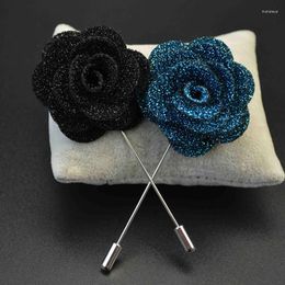 Decorative Flowers 5Pieces/Lot Handmade Fashion Wedding Buttonhole Corsage Party Prom Man Groom Boutonniere Men's Suit Pin Brooch Rose