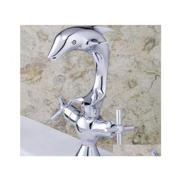 Bathroom Sink Faucets Dolphin Style Wash Basin Faucet Mixer Tap Toilet Brass Chrome Plated Copper Single Hole Drop Delivery Home Gar Dhmen