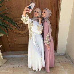 Ethnic Clothing 2023 Middle East Arab Women Fashion Lace Beaded Muslim Skirt Girl Designer Abaya Evening Dress From Dubai Islamic
