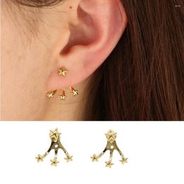Stud Earrings High Quality 925 Sterling Silver Minimal Star Charm Earring For Girls Summer Cute Jackets Simple Elegance Jewelry