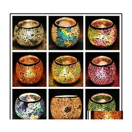 Candle Holders 18 Style Mosaic Holder Crystal Wedding Candlestick Centerpieces For Valentines Day Decoration Drop Delivery Home Garde Dhs3T