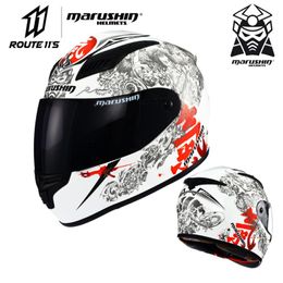 Motorcycle Helmets Marushin Motocycle Helmet B5 Universal Protective Personality Full Face For Scooter Electrical-Motorbike