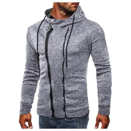 Men's Hoodies & Sweatshirts Drawstring Sportswear Wram Pokect Zipper Coat Slim-fit Hooded Autumn Winter Men 2023 Casual Pullovers Tops