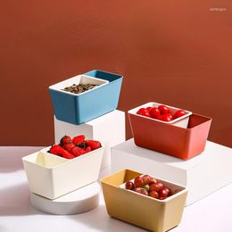 Storage Bottles Household Double-layer Snack Box Melon Seed Square Drivable Fruit Tray Candy Dried