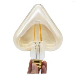 Heart Shaped Non-Dimmable LED COB Filament Bulb Edison Lamp Indoor Home Decoration 360 Degree