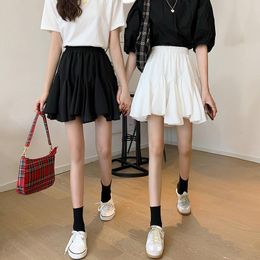Skirts Summer Mini Women High Elastic Waist Shorts Skirt Ball Gown Casual Elegant Pleated Slim Office Lady Designer SweetSkirts