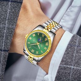 Wristwatches GAIETY Copy Quartz Watch Steel Fashion Pattern Personality Men's Three Eyes Six Needle Rome Band Wristwatch For Drop