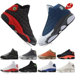 2023 LOW OG Best Quality 13 13s Cap And Gown Terracotta Blush Mens Basketball Shoes Cat Black Infrared Flints Bred Men Sports Sneakers