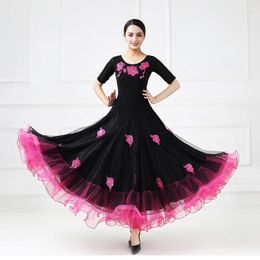 Stage Wear Red Purple High Quality Women Ballroom Competition Dance Dress 2023 Costomes Long Modern Waltz Tango Standard