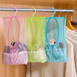 Storage Boxes 1pc Kitchen Bathroom Hanging Clothespin Mesh Bag Hook Organiser Whosale&DropShip Clothes