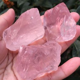 Decorative Figurines Objects & 3pcs Natural Pink Rose Quartz Crystal Rough Gemstone SpecimenDecorative