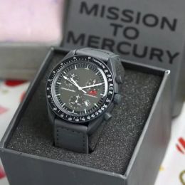 2023 bioceramic moon watch sales hot quartz chronograph mens watch mercury mission 42mm nylon luxury limited edition