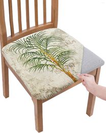 Chair Covers Vintage Tropical Plant Palm Tree Seat Cushion Stretch Dining Cover Slipcovers For Home El Banquet Living Room