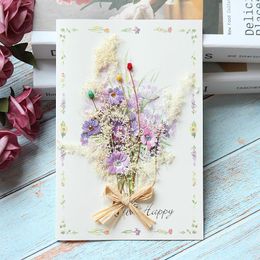 Greeting Cards 1Pcs Mother's Day Flower Thanksgiving Blessing Message Birthday Year Card Postcards Gifts 5