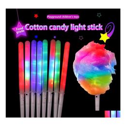 Party Favour Ups Cotton Candy Light Cones Colorf Favours Glowing Luminous Marshmallow Cone Stick Halloween Christmas Supply Flashing C Dhrx0