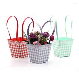 Gift Wrap Creative Paper Flower Box Girl Bouquet Cardboard For Packaging Portable Bags With Handles Packing Decoration