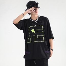 Men's T Shirts Baseball Style Graphic Summer 2023 Men Oversized Shirt Harajuku Streetwear Short Sleeve Cotton Loose Tops Tees Anime