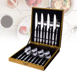 Dinnerware Sets 16 Pcs Vintage Fork Spoon Stainless Steel Tasting Forks Metal Dinner Silverware Set Cutlery