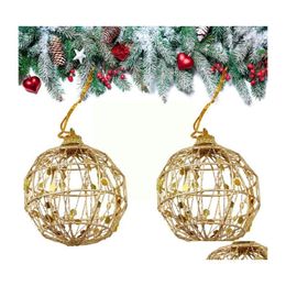 Party Decoration Christmas Tree Pendant Golden Dusted Scales With Ball N3I1 Drop Delivery Home Garden Festive Supplies Event Dhzky