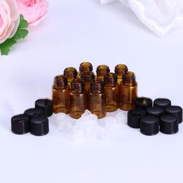 Storage Bottles Bottlessample Bottle Vial Empty Oillab Amber Vials Makeup Mini 3Ml Withperfume Container Chemistry Compact Lid Little