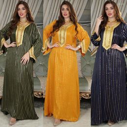 Ethnic Clothing Luxury Islamic Jalabiya Kaftan Dress For Women Dubai Crinkled Crepe Fabric Casual Modest Robe Muslim Arab Caftan Moroccan