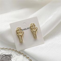Stud Earrings Ruanme A Pair Of Earring Retro Fun Wacky Niche Palm Femininity Contracted In 2023 The Jewellery