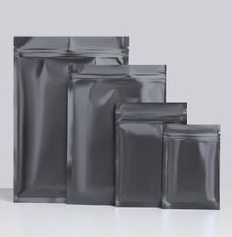 7x10 cm nero opaco foglio di alluminio piccole bustine sacchetto di cibo richiudibile con chiusura lampo sacchetti in mylar cibo sfuso a prova di odore borsa con cerniera 200 pz / lotto