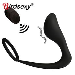 Anal Toys Silicone Male Prostate Massager Vibrating Butt Plug Vibrator Masturbator G Spot Stimulator Adult Sex for Man 230113