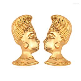 Stud Earrings Collare African For Women Beauty Head Gold/Silver Colour Fashion Jewellery Wholesale E212
