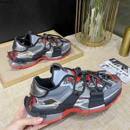 Father women's shoes summer breathable thin couple 2023 new spring and autumn mixed materials sneakers g space hm376