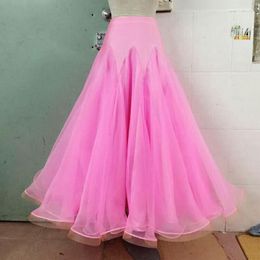 Stage Wear Ballroom Dance Skirts Women Lady Waltz Tutu Long Skirt Flamenco Dancing Costumes Practise Modern Clothing DL6665