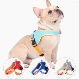 Dog Collars Pet Chest Strap Saddle Leash Suede Supplies