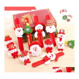 Party Favor Games Crafts 5Pcs Santa Elk Clap Oys Kids Xmas Gift Christmas Gifts Birthday Presents Giveaways Year Drop Delivery Home Dhc8L