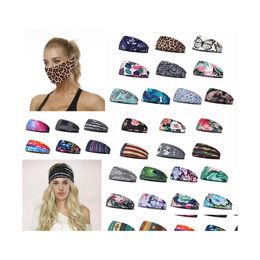 Party Masks 34 Styles Mask Hair Bands Elastic Sport Headband Mtifunction Headwear Scarf For Fitness Antiperspirant Sweat Absorbing T Dhdlz