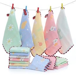 Bow Ties 25 Baby Towel Squares Handkerchief Hand Bath Feeding Gauze Muslin Cotton Square Towels For Boys Girls Wash Cloth