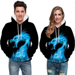 Men's Hoodies 3D Printed Pullover Men/Women Casual Hooded Streetwear Sweatshirts Anime Animal Evil Skull Hip Hop Harajuku Male Tops