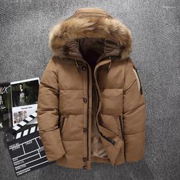 Cappotti invernali da uomo di design in piuma d'oca da uomo Giacca imbottita in anatra bianca per uomo Giacche con cappuccio di marca casual