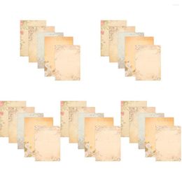 Gift Wrap 5pcs 5 Bags Letter Papers European Style Writing Rustic Paper