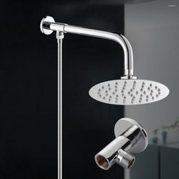 Bath Accessory Set Shower Head Holder Stainless Steel Wall Mounted Rack Mount Base Extension Pipe Arm Bathroom Accessories For Home